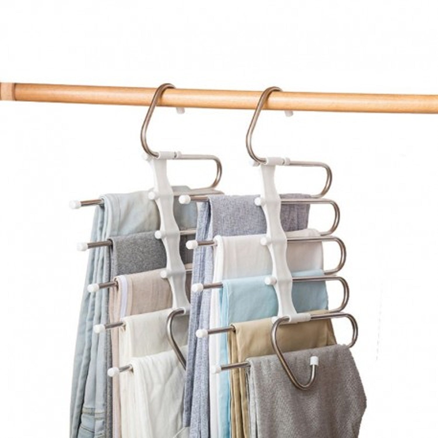 5 in 1 Stainless Steel Foldable Hangers for Clothes Hanging 5 in 1 Stainless Steel Foldable Hangers for Clothes Hanging